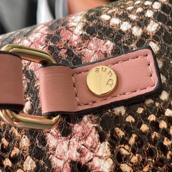 DUNE LONDON Faux SnakeSkin Structured Crossbody Handbag w/Match Coi… - Picture 3 of 13